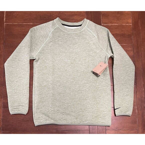 Nike Dri-Fit Golf Crew Sweatshirt Green Mens Size Small New FD5835-386 - Picture 1 of 4
